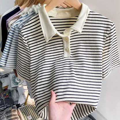 Stylish Striped T-Shirts for Women Summer
