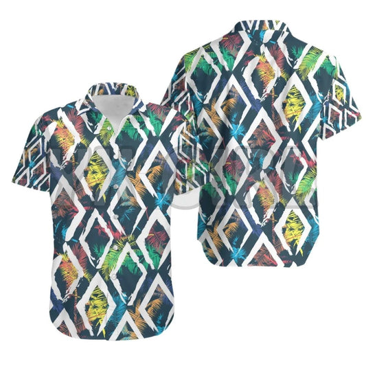 Men's 3D Floral Hawaiian Shirt Slim Fit