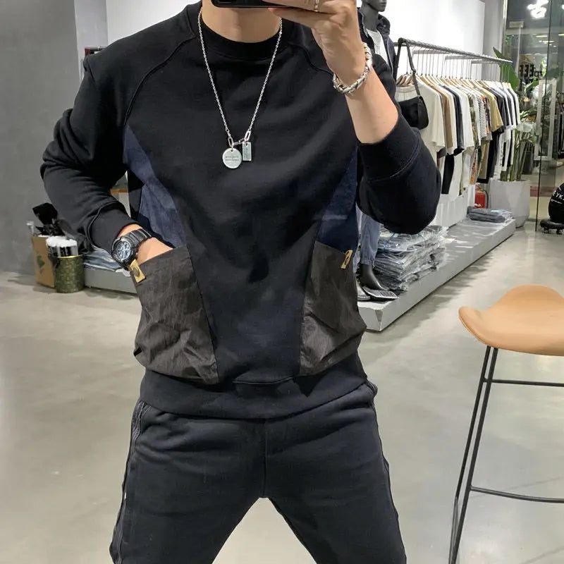 Men's Oversized Pocket T-Shirt Autumn Fashion
