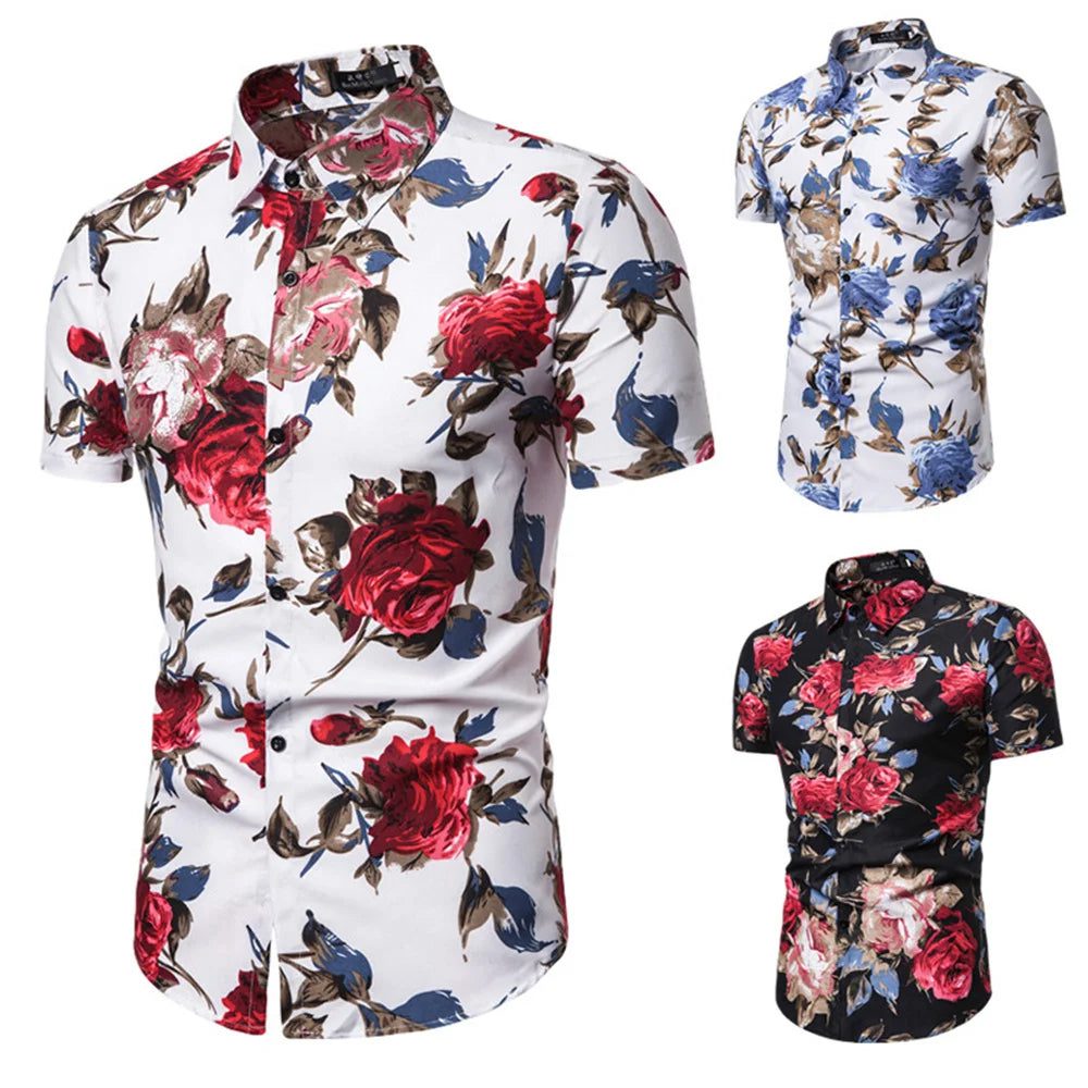Men's Hawaiian Floral Shirt - Summer Style