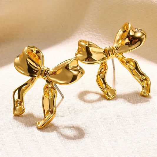 Waterproof Gold Starfish Heart Claw Earrings