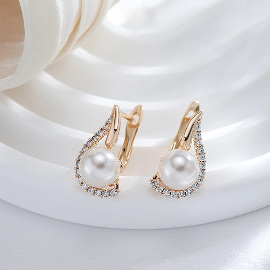 Unique Geometric Pearl Earrings for Weddings