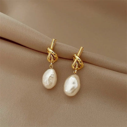 2024 Vintage Punk Baroque Pearl Drop Earrings