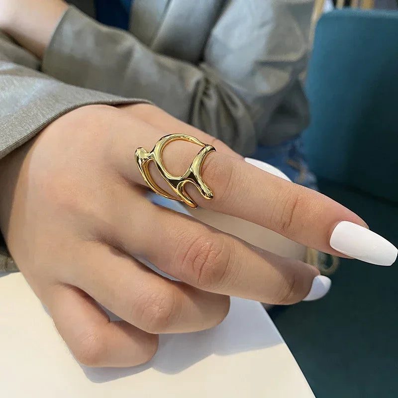 Y2K Vintage Adjustable Silver Punk Rings