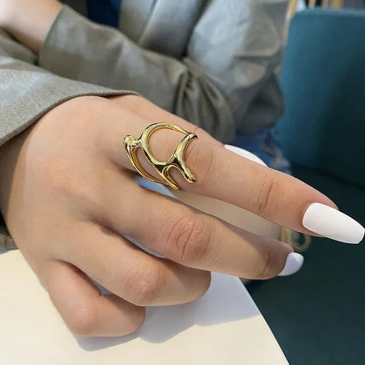 Y2K Vintage Adjustable Silver Punk Rings