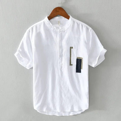 Men's Summer Linen Short Sleeve T-Shirt