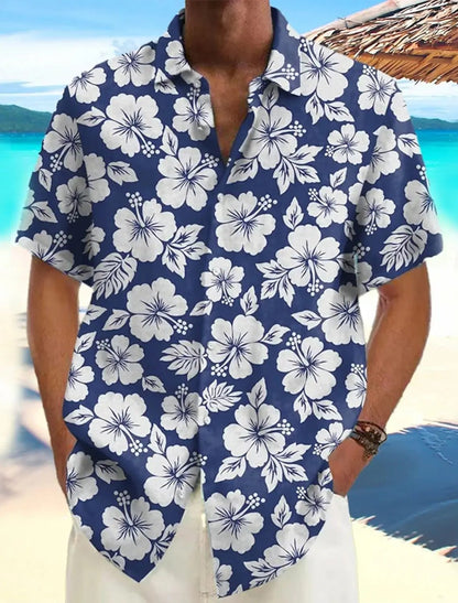 Men's Casual Hawaiian Shirt for Summer Beach
