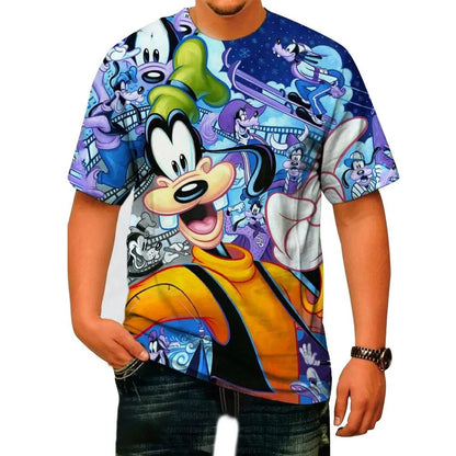 Men's Cartoon Print Summer Casual T-Shirt