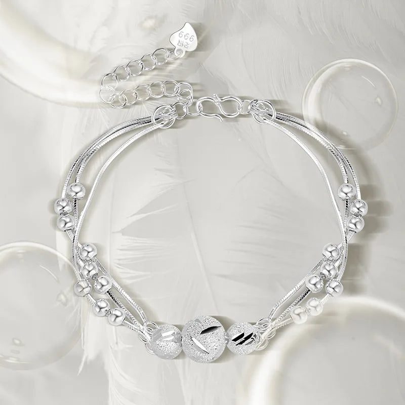 Luxury Vintage 925 Silver Pearl Bracelet