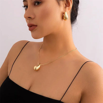 Vintage Gold Stainless Steel Necklace Set