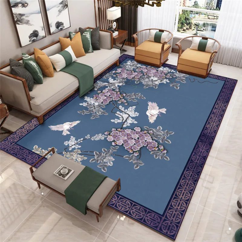 Large Non-Slip Chinese Carpet for Living Room