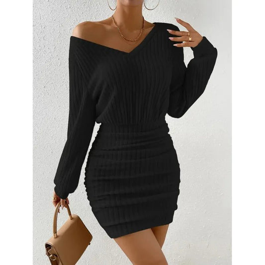 Women’s Warm Knitted Bodycon Sweater Dress