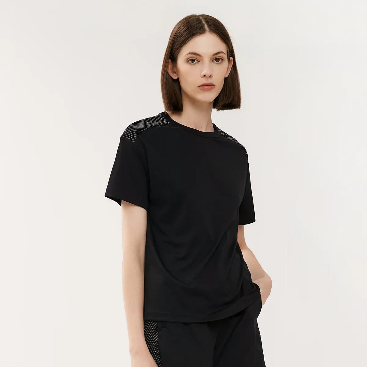 Premium Women's Pima Cotton Black T-Shirt