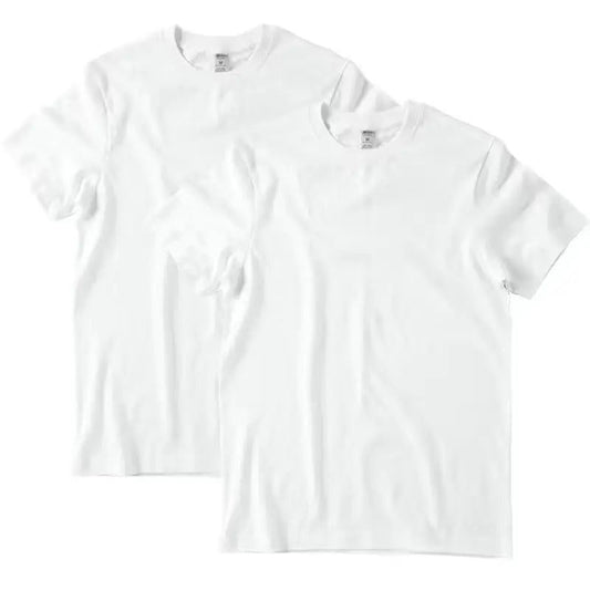 2pcs Cotton T-Shirts for Men and Women