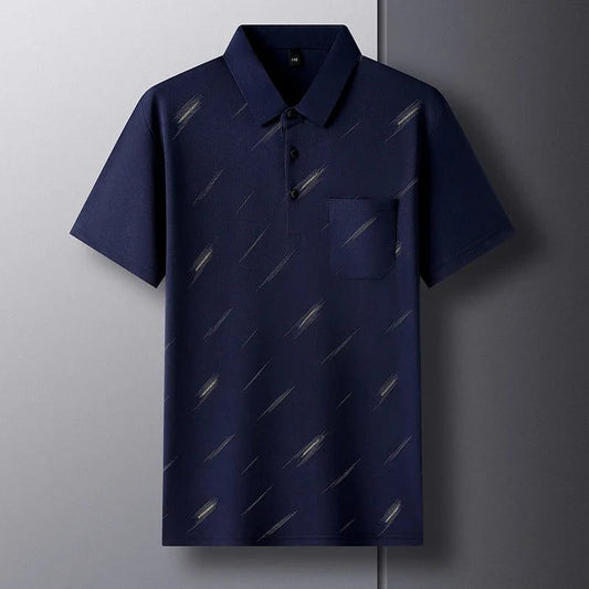 Men's Ice Silk Short-Sleeve Polo Shirt
