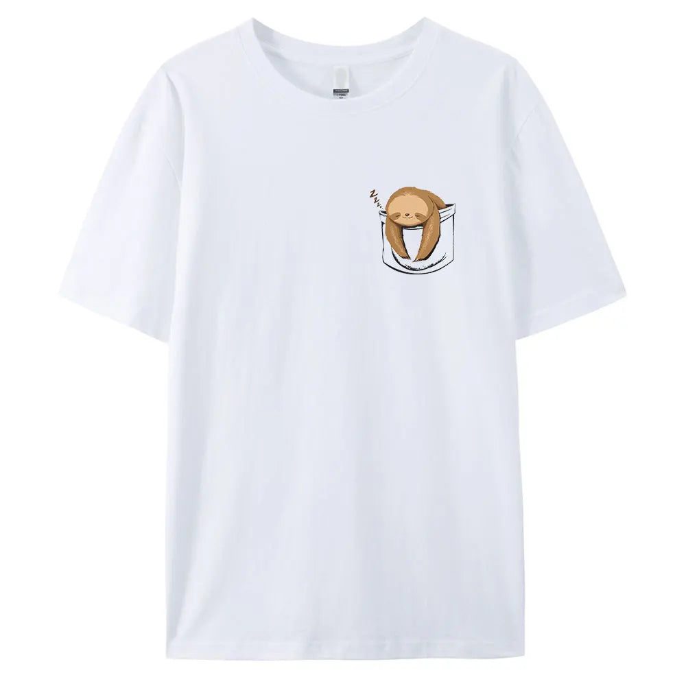 Men's Cotton Sloth Pocket Graphic T-Shirt