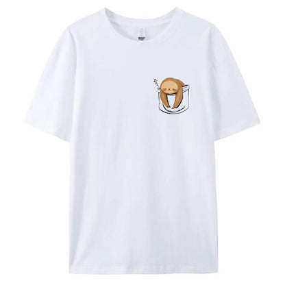 Men's Cotton Sloth Pocket Graphic T-Shirt