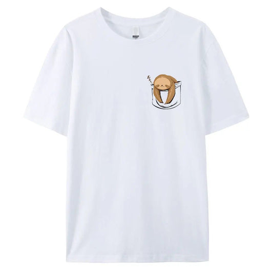 Men's Cotton Sloth Pocket Graphic T-Shirt