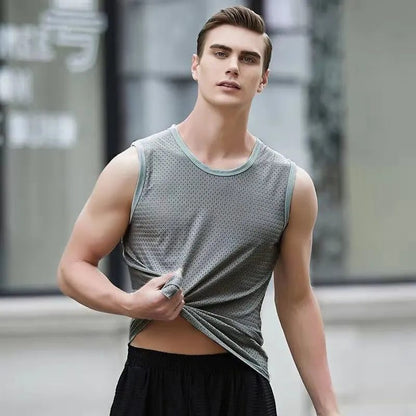 Men's Quick-Drying Ice Silk Mesh Tank Top
