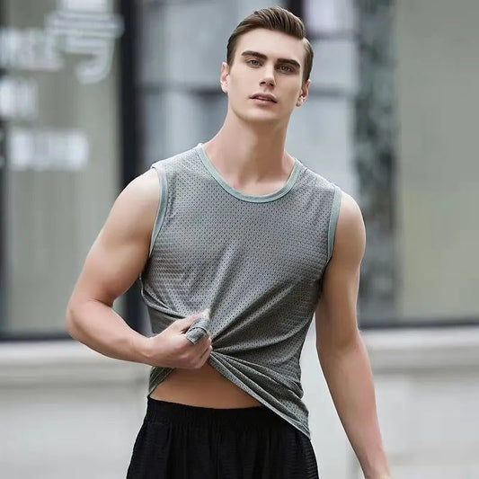 Men's Quick-Drying Ice Silk Mesh Tank Top