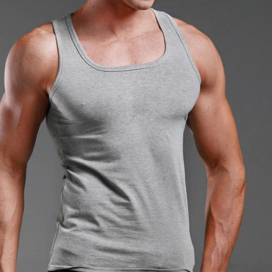 2024 Plus Size Men's Ribbed Tank Top