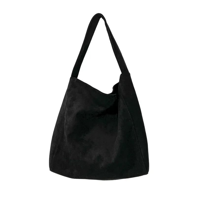 Large Capacity Faux Suede Tote Bag 2024