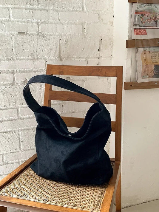 Elegant Khaki Suede Tote Bag for Women