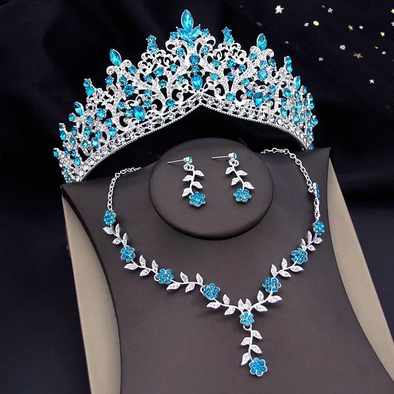 Elegant Baroque Bridal Crown Jewelry Set
