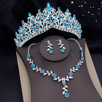 Elegant Baroque Bridal Crown Jewelry Set
