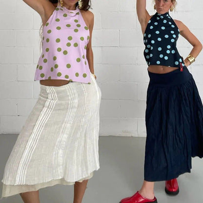 Women’s Halter Neck Crop Tops Summer