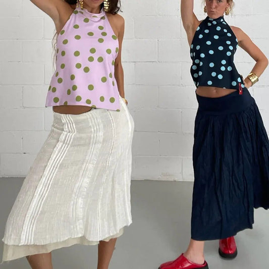 Women’s Halter Neck Crop Tops Summer