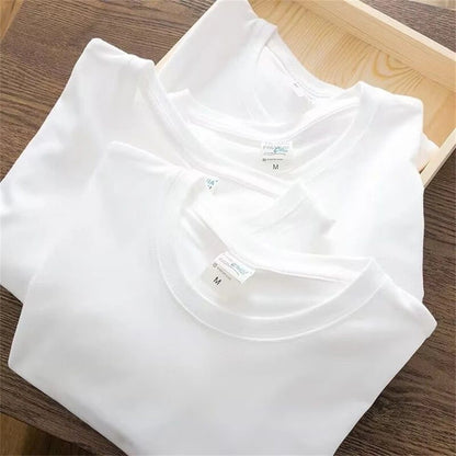 Men's Summer Cotton T-Shirt Solid Color