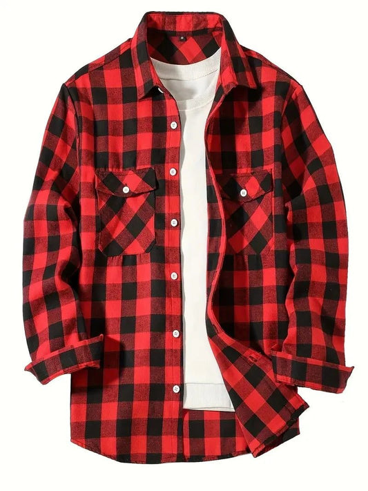 Classic Plaid Flannel Shirt for Men