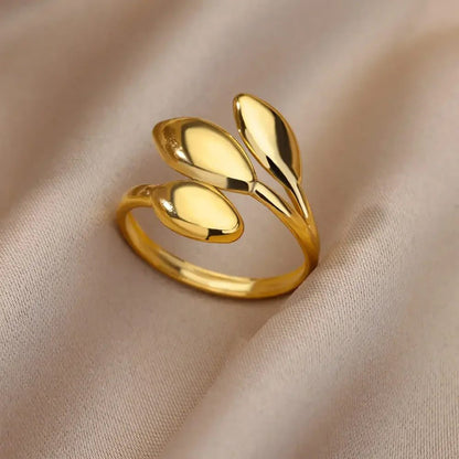 Waterproof Aesthetic Heart Gold Wedding Ring