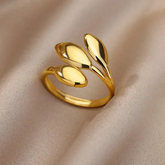 Waterproof Aesthetic Heart Gold Wedding Ring