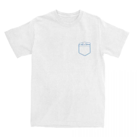 Vintage Cotton Pocket T-Shirt for Men Women