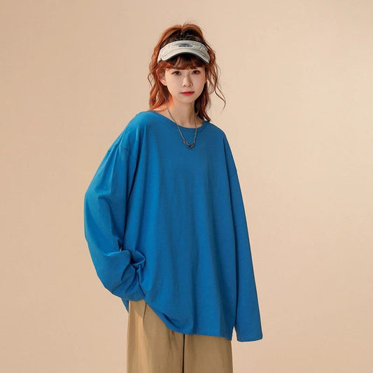 Trendy Long Sleeve Cotton T-Shirts for Women