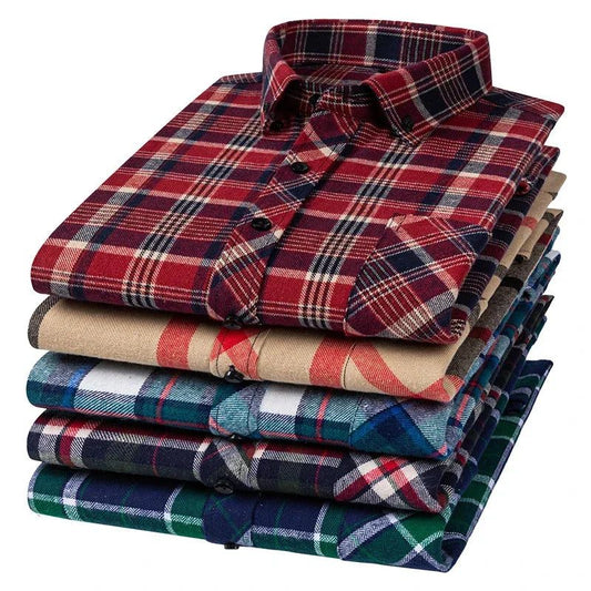 2024 Men's Plus Size Flannel Casual Shirts