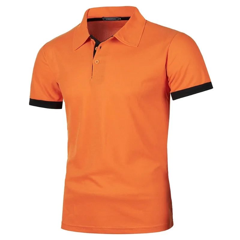 Lightweight Lapel Tshirts for Men | Orange