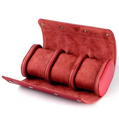 Portable Watch Roll Case with Removable Pillows