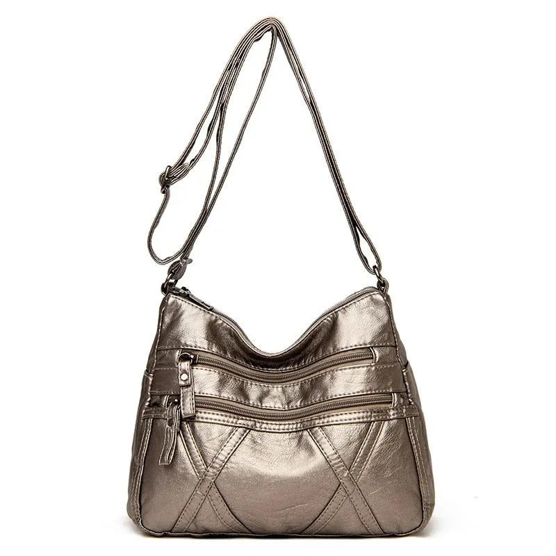 Luxury Vintage Soft Leather Crossbody Handbag