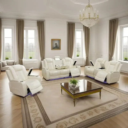 LED Recliner Sofa Set for Living Room