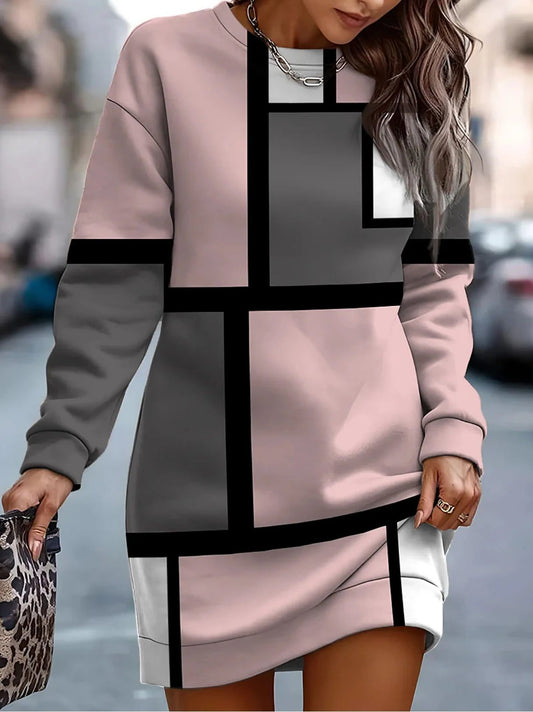 Autumn Winter Casual Loose Sweatshirt Dress