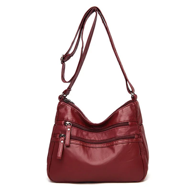 Luxury Vintage Soft Leather Crossbody Handbag