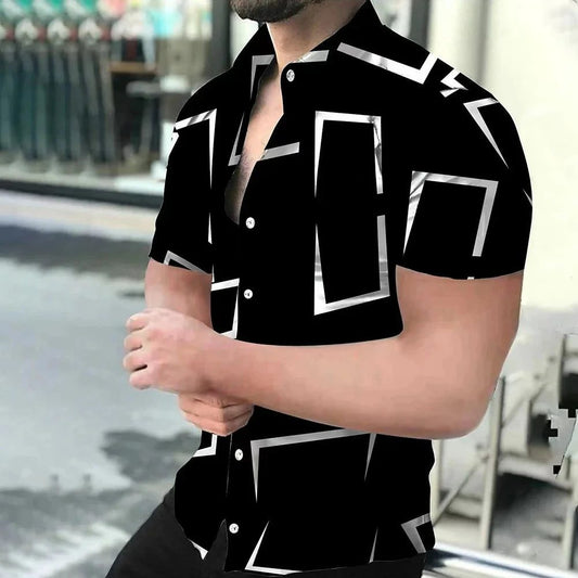 2024 Men's Hawaiian 3D Print Short Sleeve Shirt