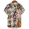Men's Hawaiian Halloween Shirt with Devil Print