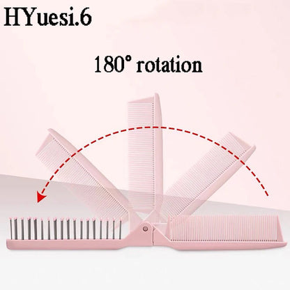 Portable 2-in-1 Anti-Static Folding Hair Brush