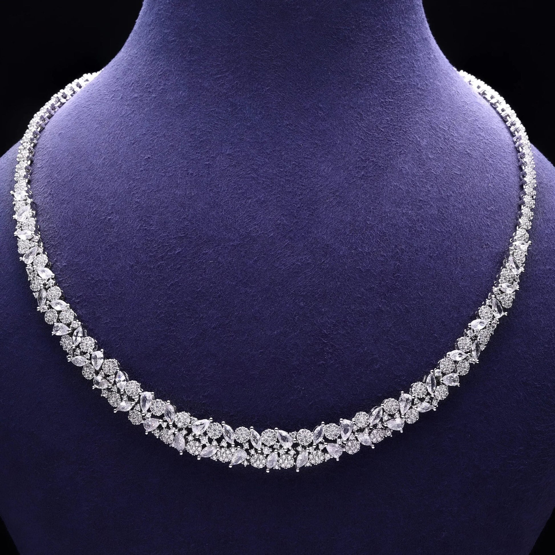 Elegant 4-Piece Cubic Zirconia Wedding Jewelry Set