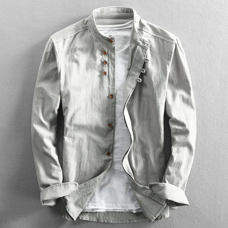 Men's Linen Cotton Shirt - Harajuku Style
