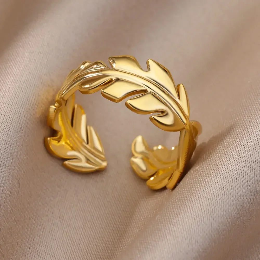 Waterproof Aesthetic Heart Gold Wedding Ring